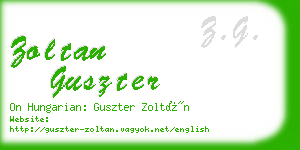 zoltan guszter business card